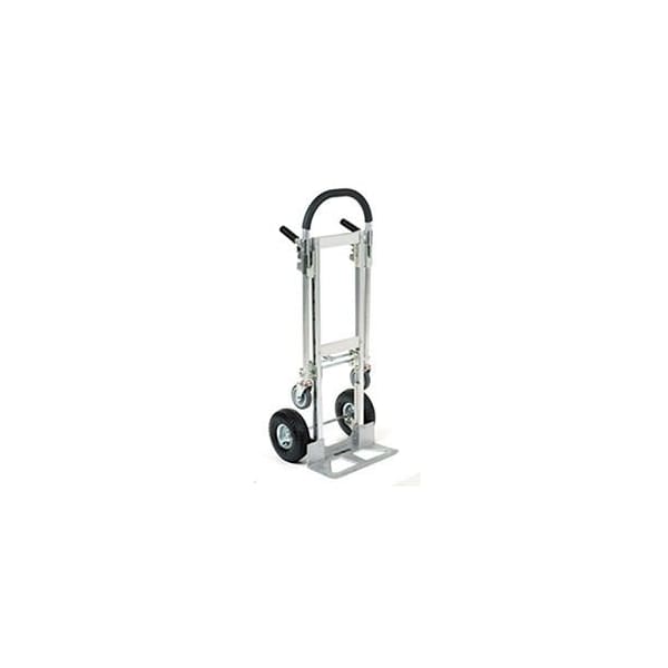 Global Industrial Aluminum 2-in-1 Convertible Hand Truck with Pneumatic Wheels - Junior 241664 - main